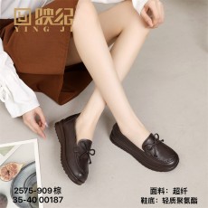 2575-909棕色     舒适休闲品质女单鞋